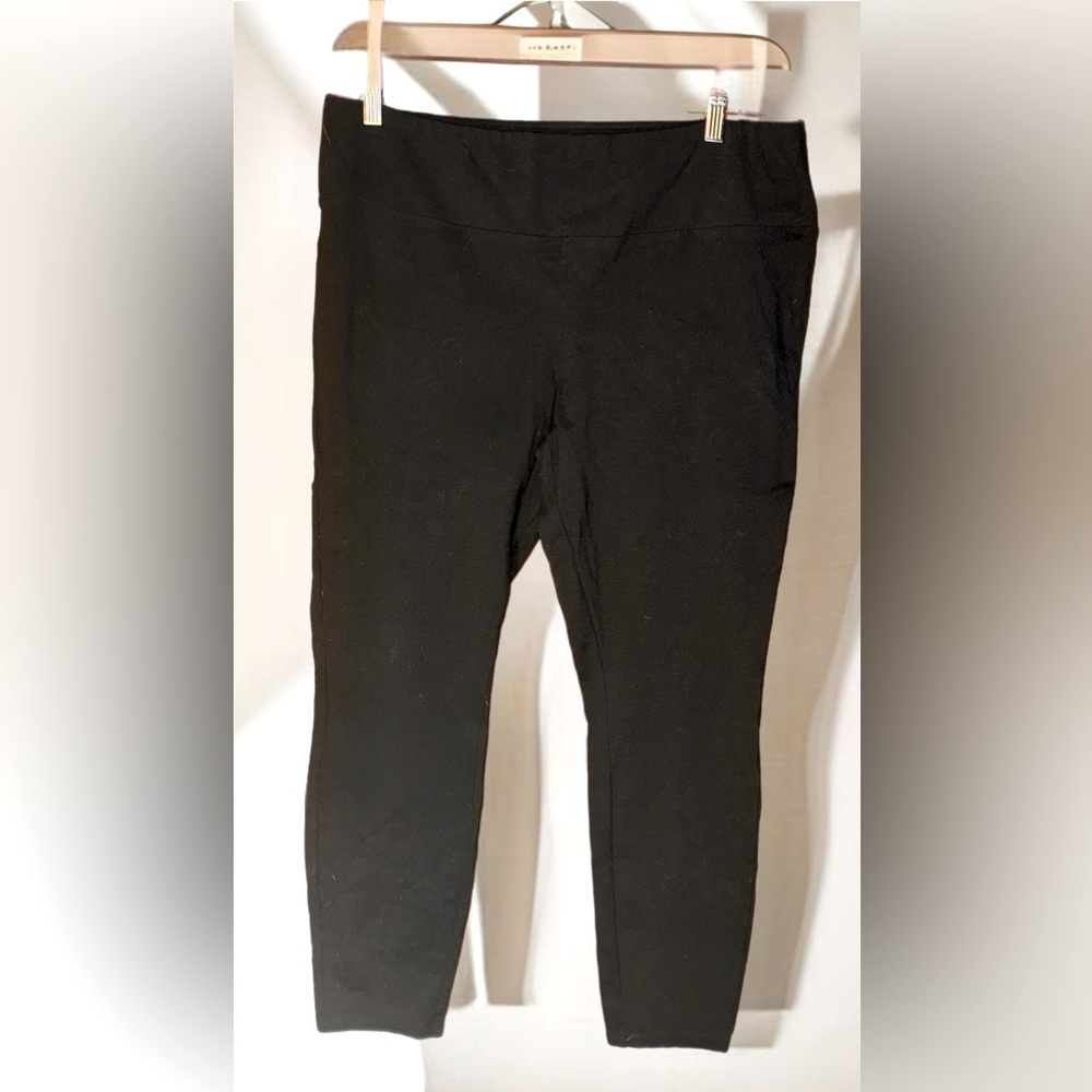 A New Day Womens Dress Pant Leggings Black Stretch Flat Front High Rise, 18